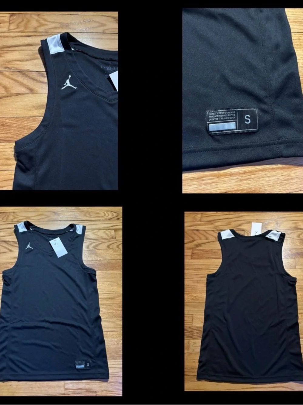 Nike Jordan Stock Overtime Basketball Jersey Black/White men’s sz small new
